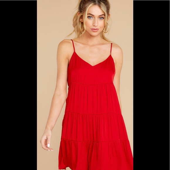 Feel the Sparks Red Dress - Picture 3 of 4